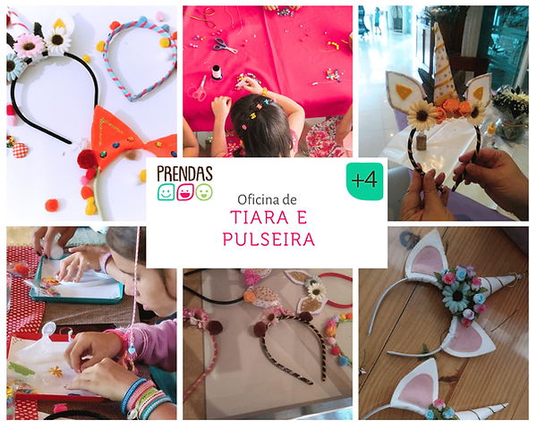 Oficina de tiara e pulseira