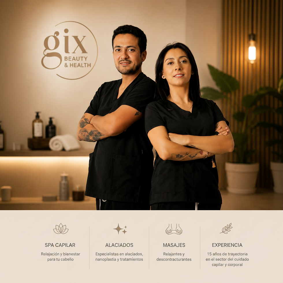 Estilistas de Gix Beauty & Health, expertos en alaciados y spa capilar.