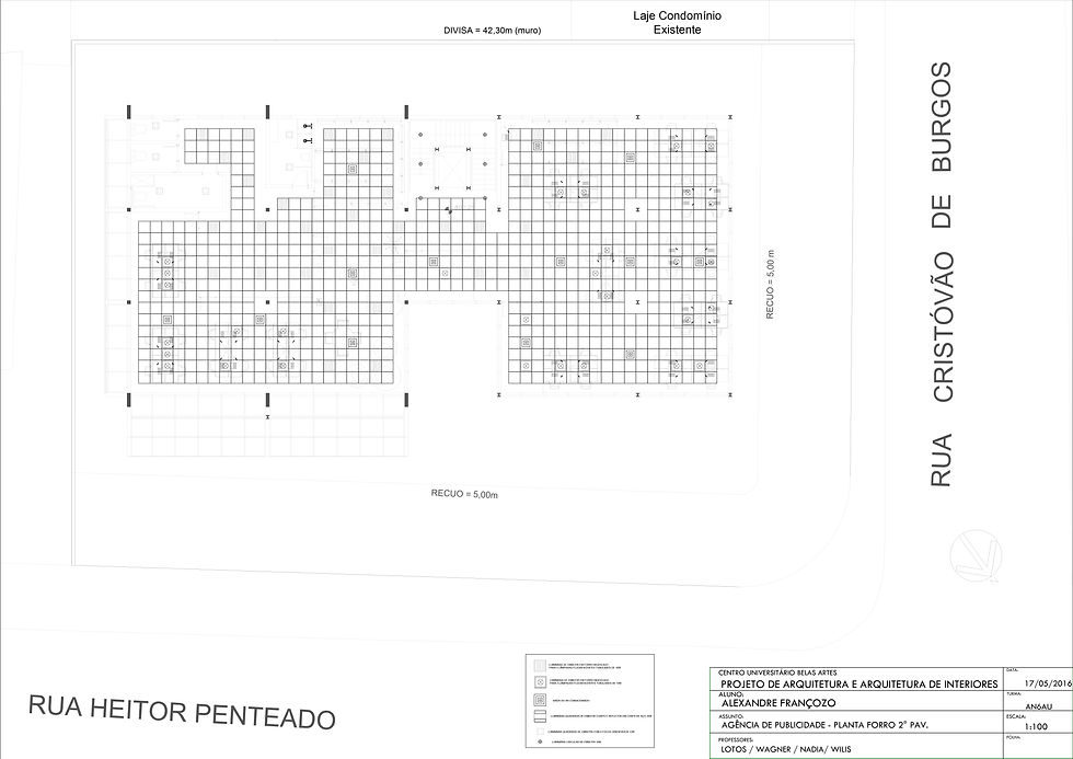 Planta do Forro 1°Pav