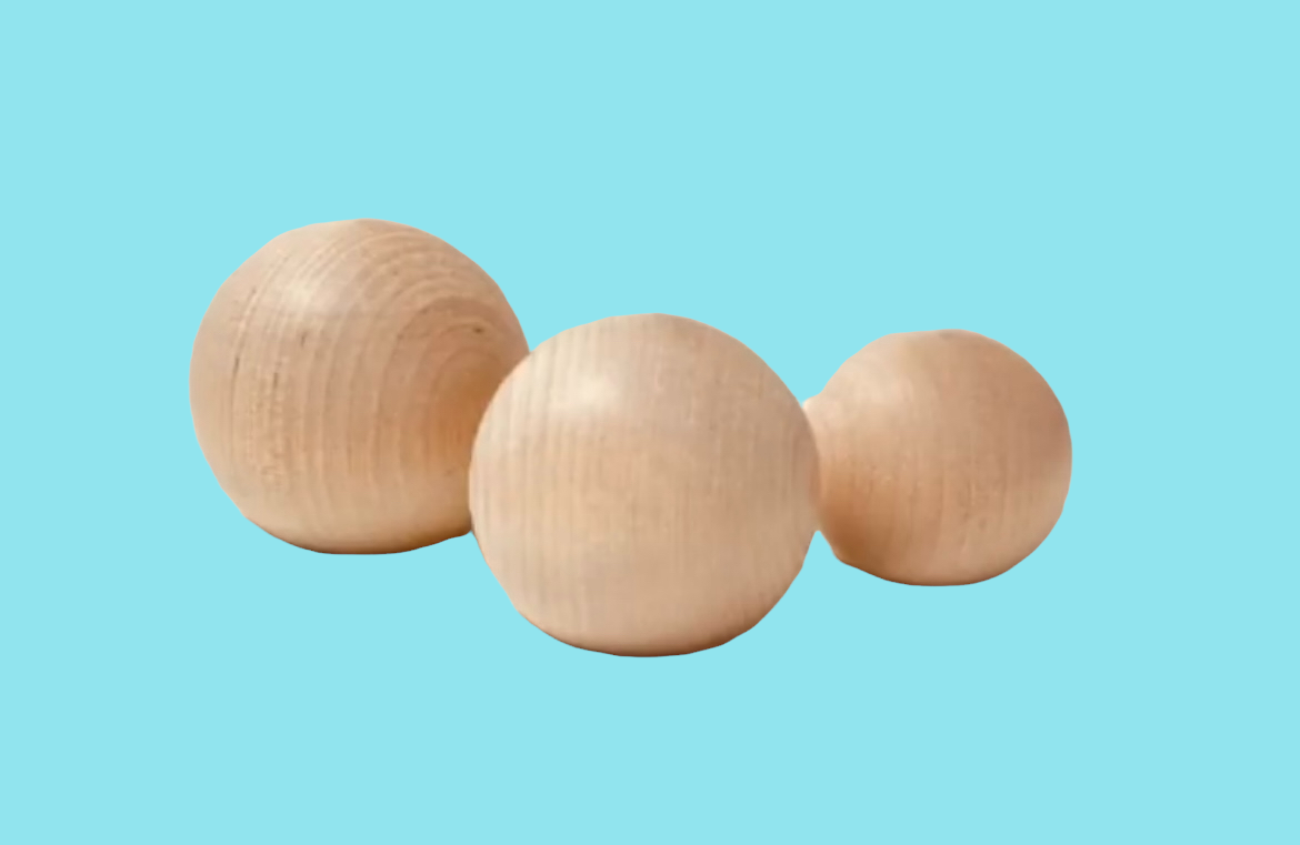 Wooden flat balls set of 3 EN71-1 3yrs +