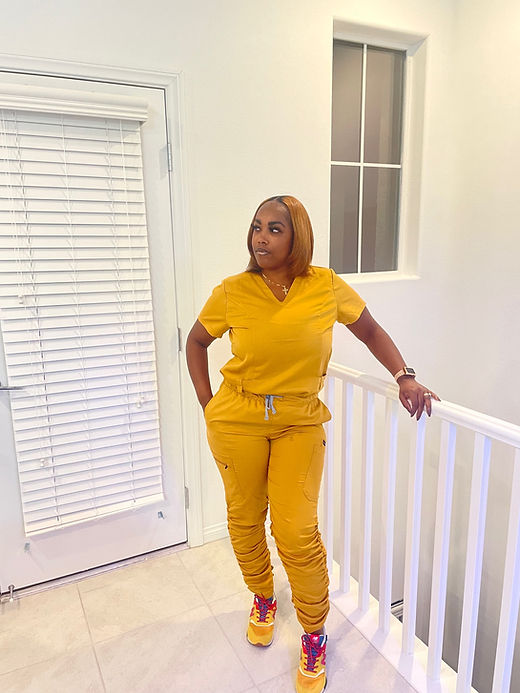Ruffle Me Jogger Set | PeeGo Scrubs
