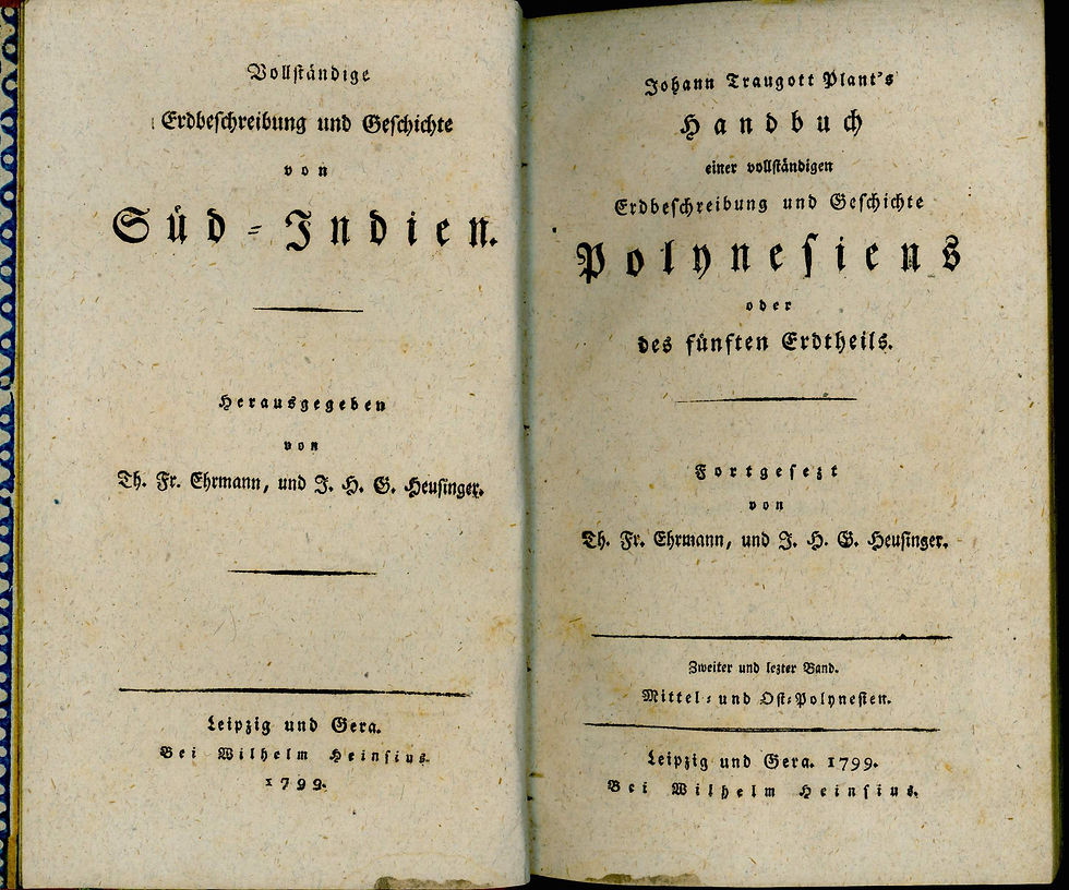 Johann Traugott Plant, Polynesien