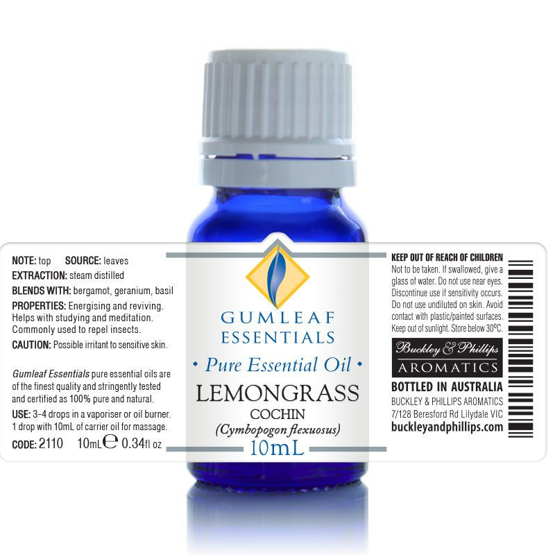 Lemongrass 100% Pure Essential Oil 10ml