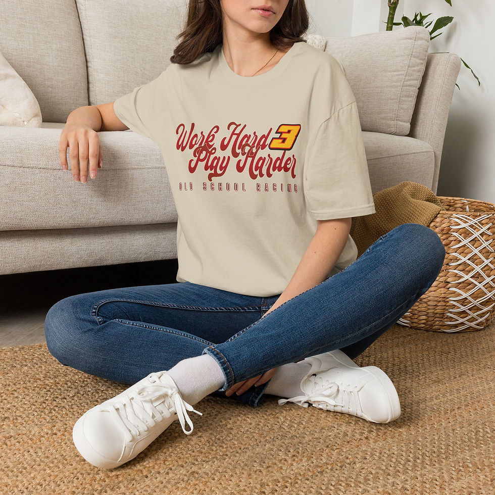 Thumbnail: Work Hard, Play Harder T-Shirt — Retro Mullins Racing Graphic Tee