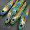 Thumbnail: 190mm Titan floating stick bait (Royal poinciana) acid green, deep space blue