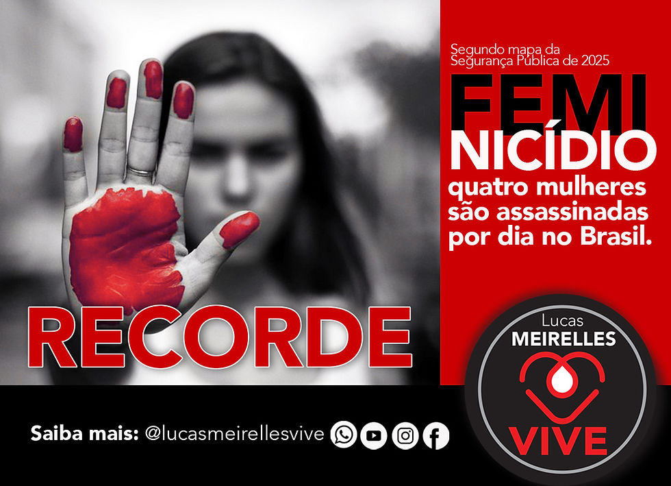 Feminicídio: quatro mulheres são assassinadas por dia no Brasil