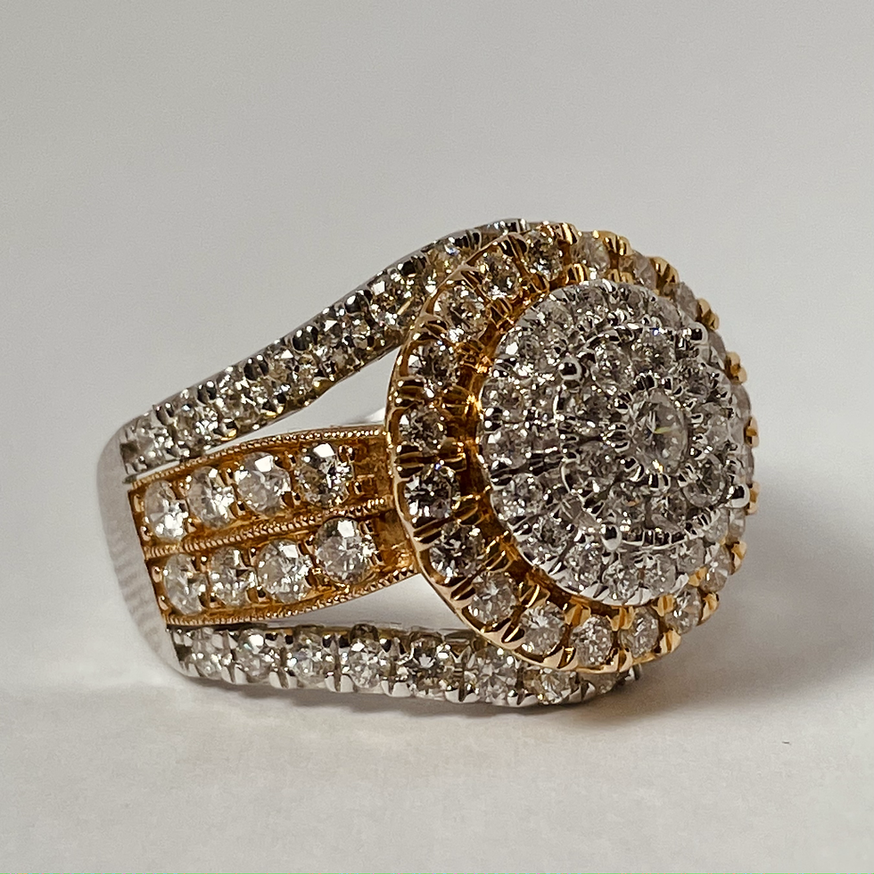 Thumbnail: 10kt Rose and White Gold 3.00ct Diamond Engagement Ring