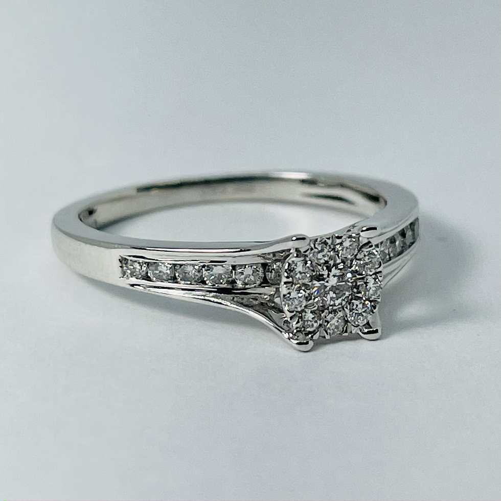Thumbnail: 14kt White Gold 1.00ctw Diamond Engagement Set