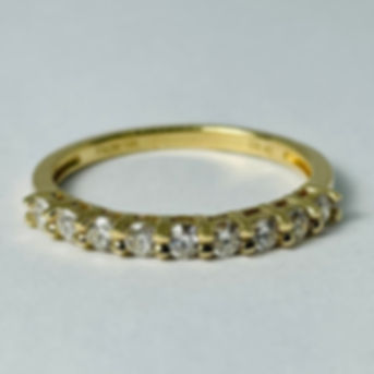 14kt Gold Diamond Band, Shared Claw, 0.45ctw