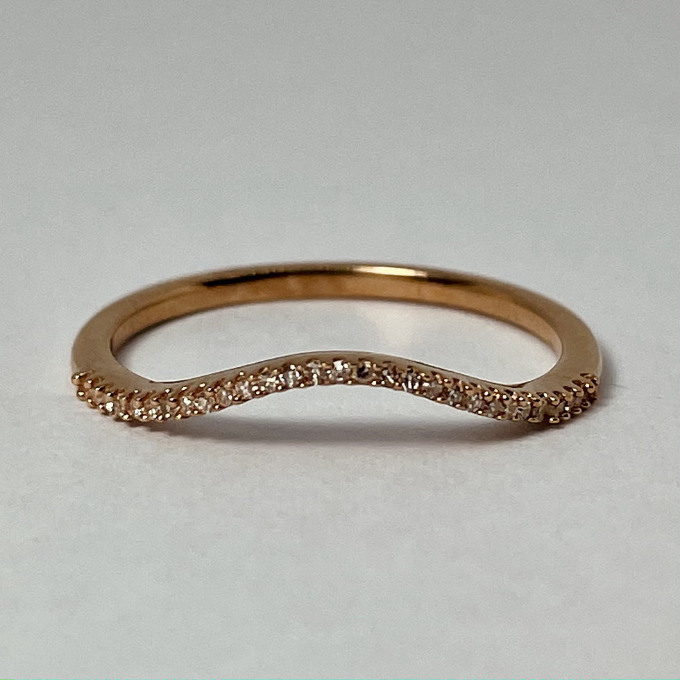 Thumbnail: 10kt Rose Gold Diamond Engagement Ring Set
