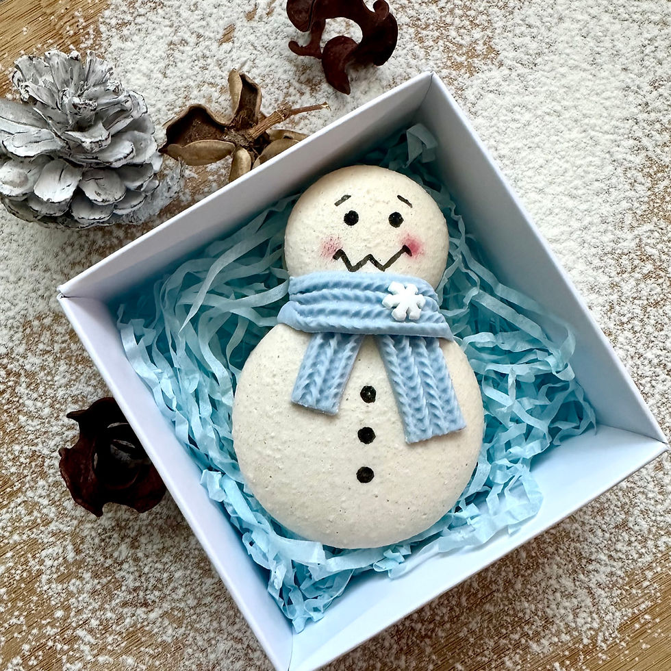 Snowman Christmas Macaron 2
