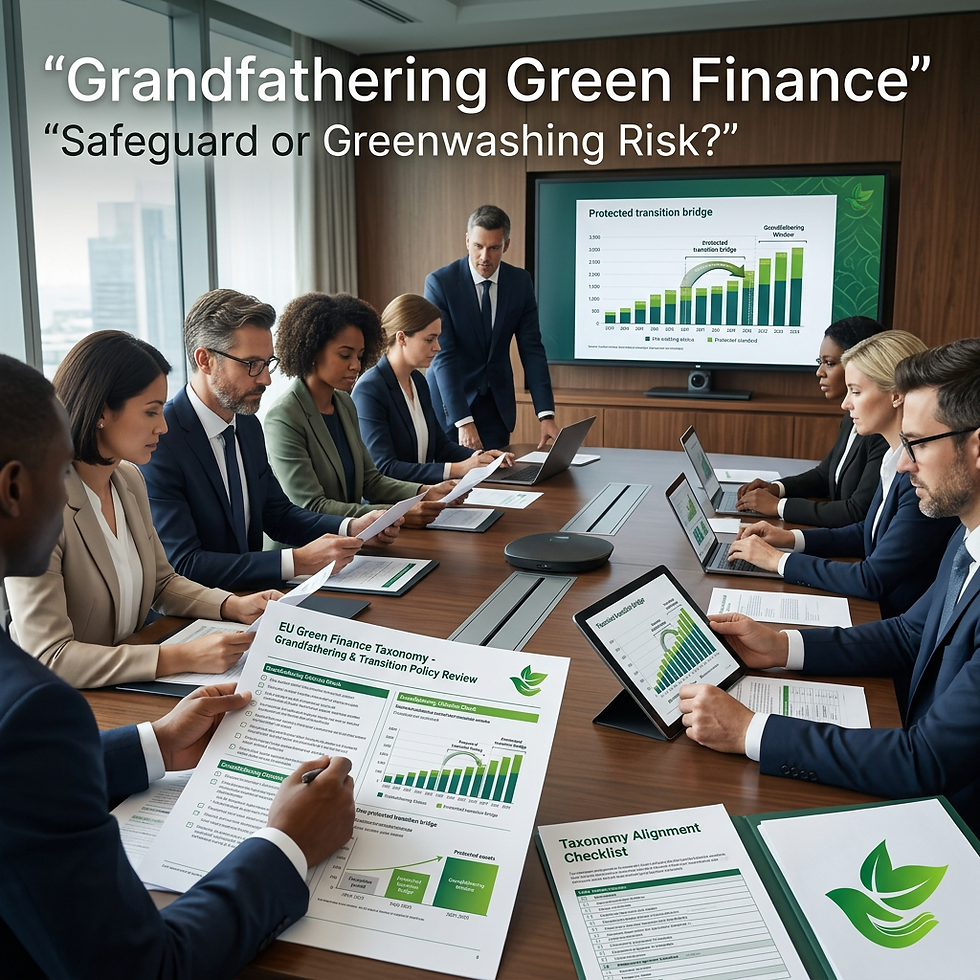 Grandfathering Green Finance: Safeguard or Greenwashing Risk?