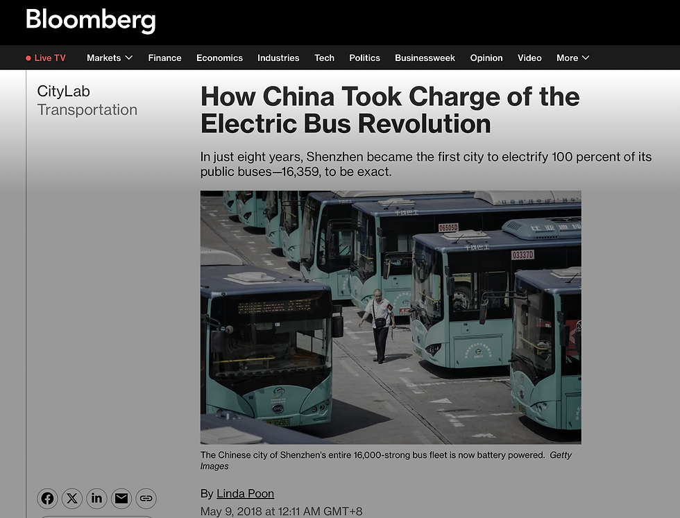 shenzhen electric bus revolution
