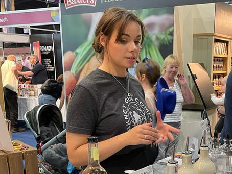 Orkney Gin Company Erin serving gin at event