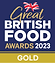 Great British Food Awards 2023 gold winner award medal, given to Orkne Vodka for Best Vodka.