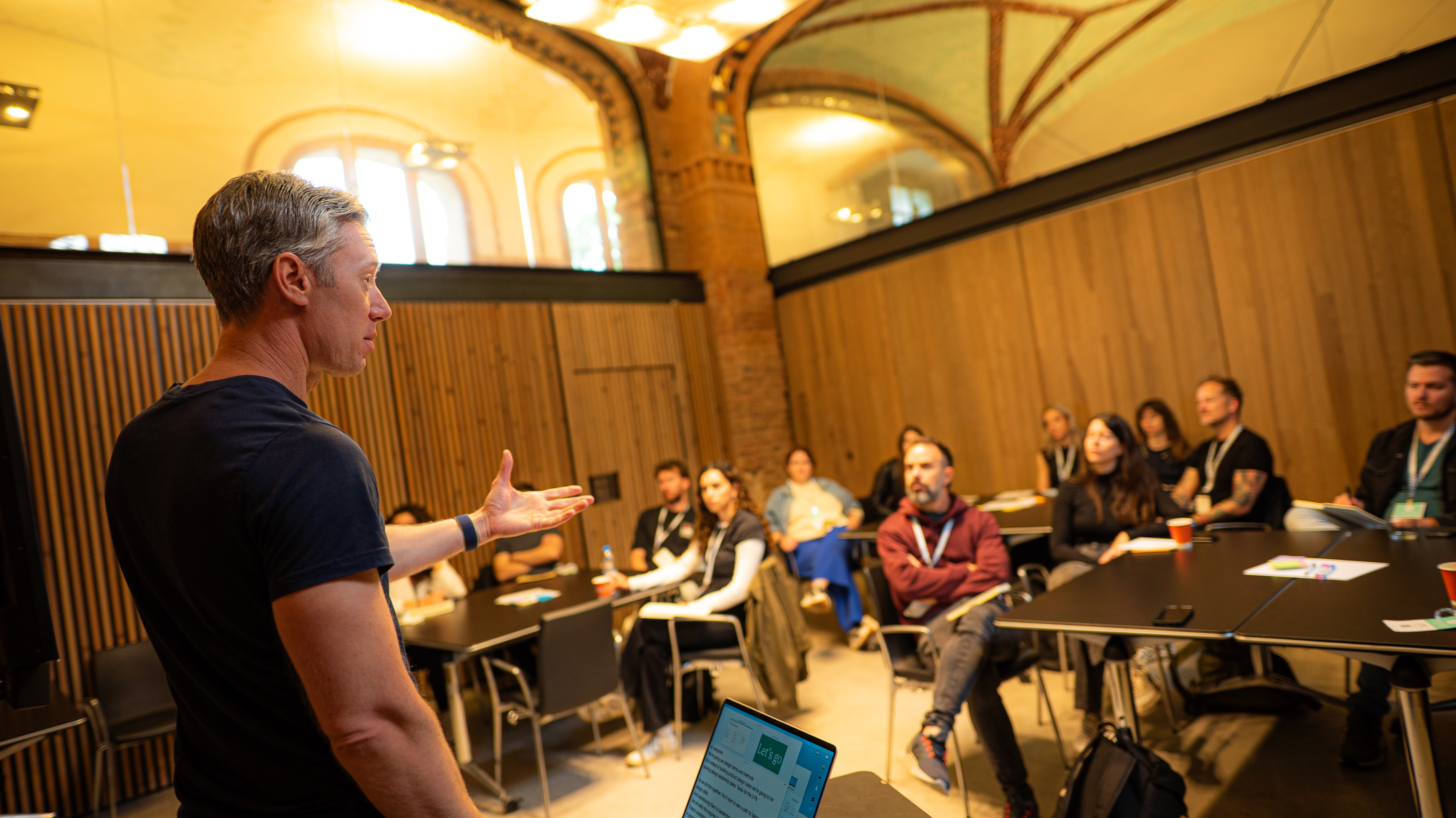 Martyn running a design leadership workshop