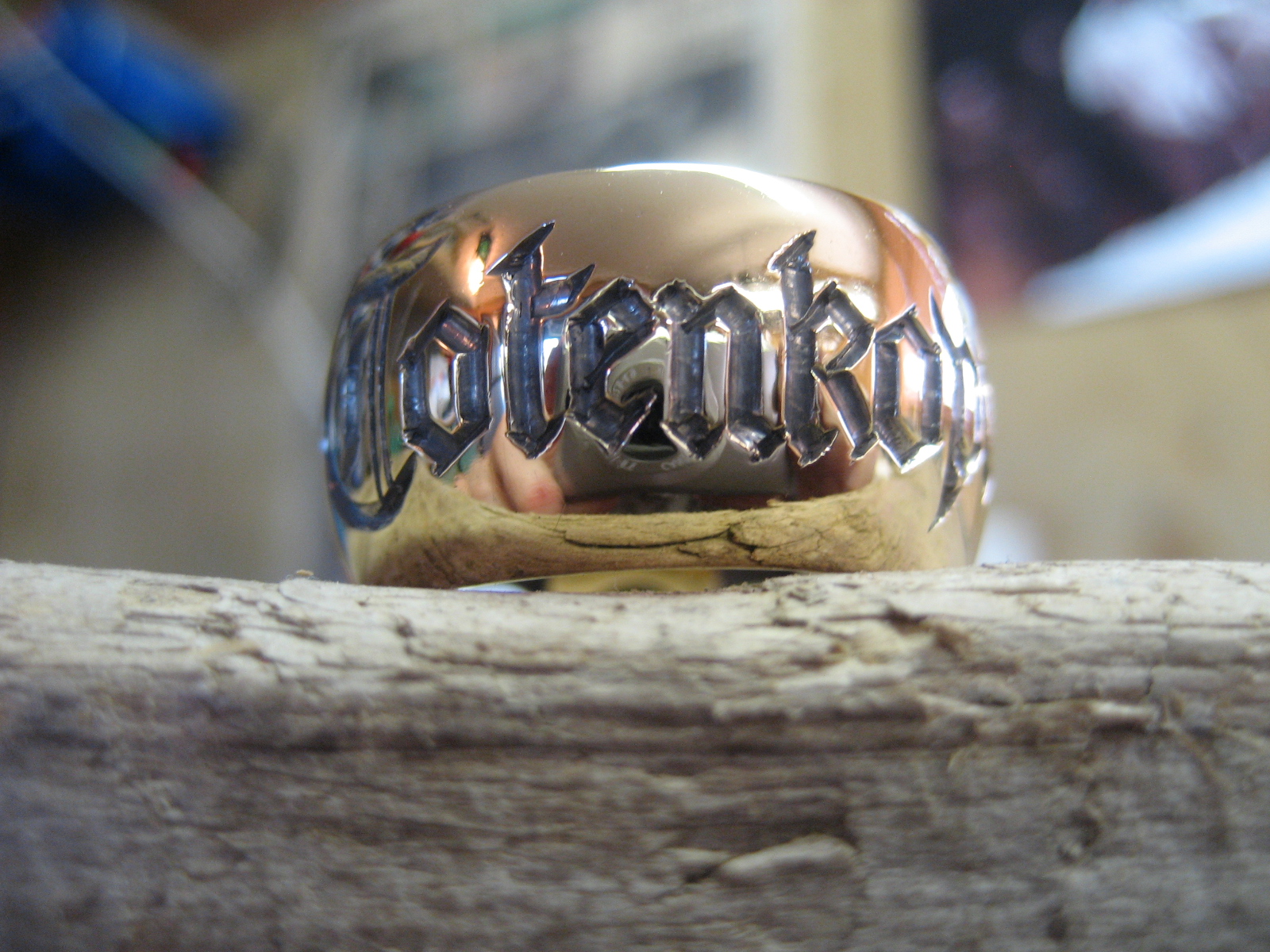 Hand engraved band