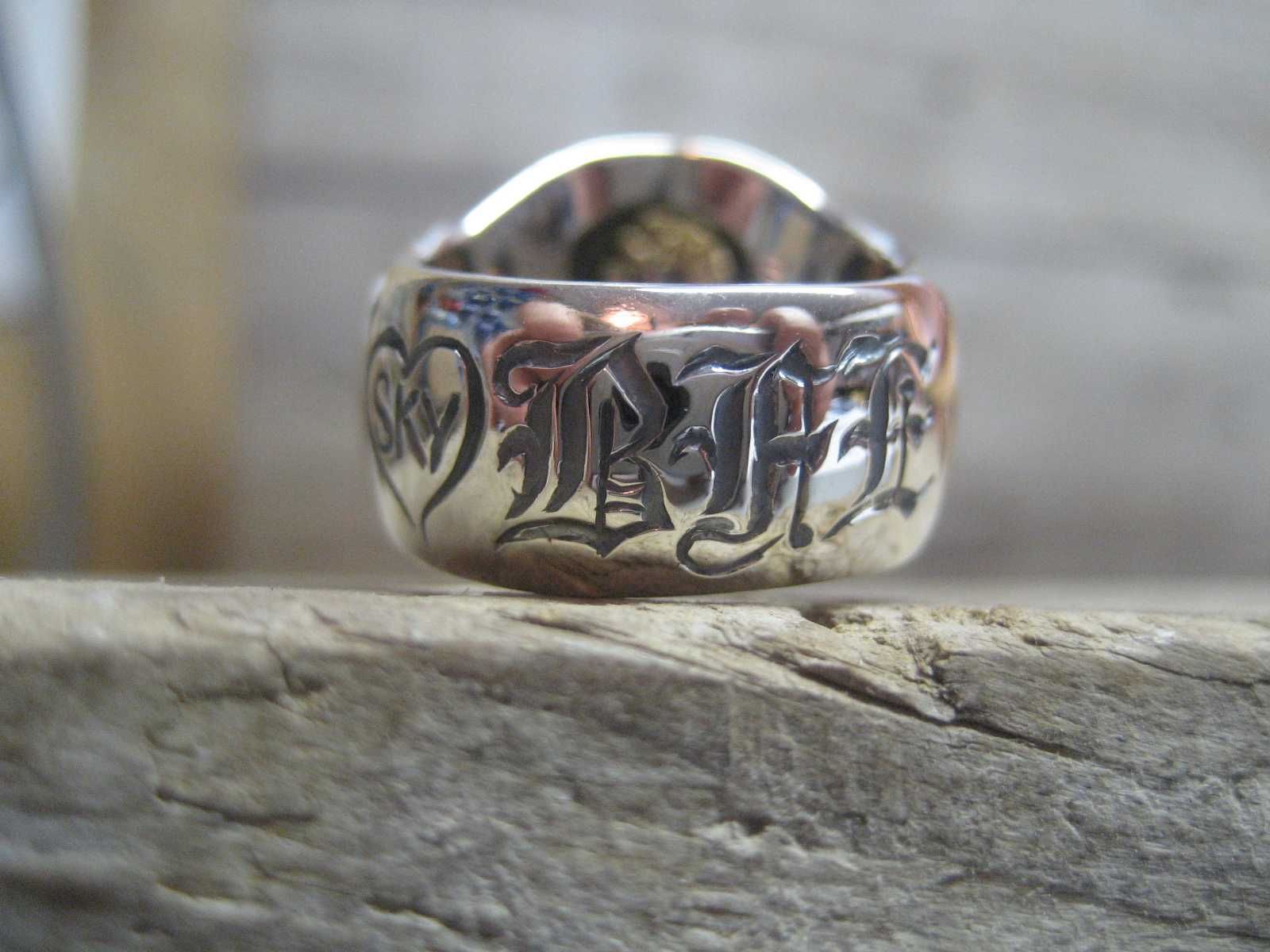 Hand engraved band