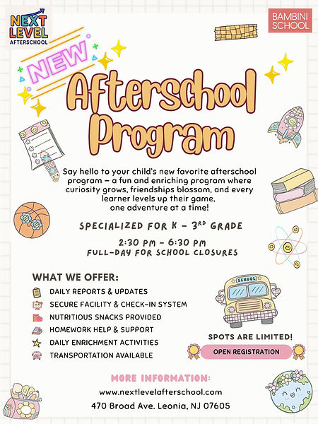 Next Level Afterschool Program  2025_Pag