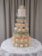 Wedding Cake + Cupcake Tower