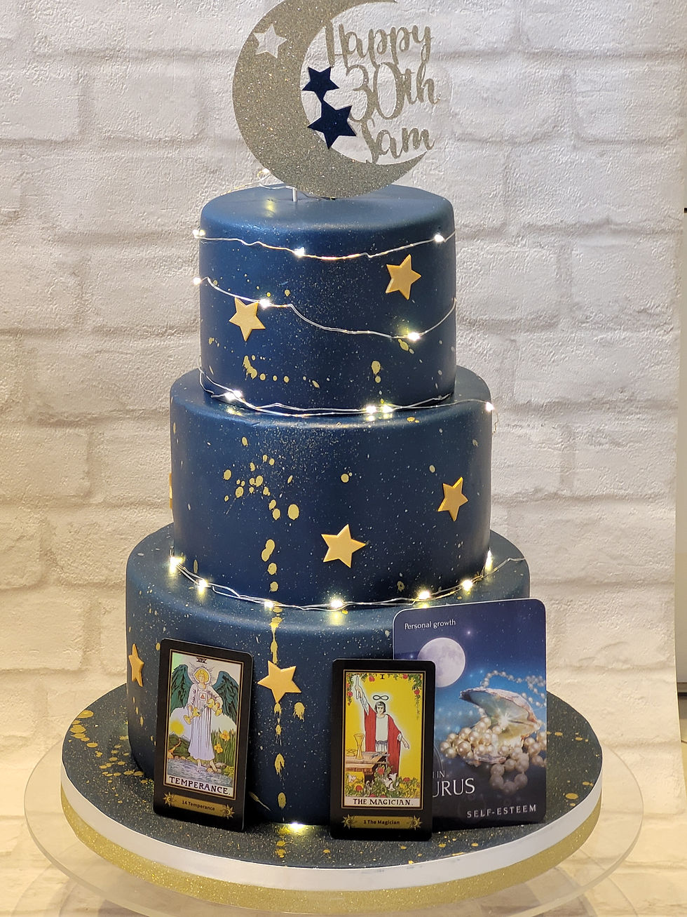 Moon & Stars Birthday Cake