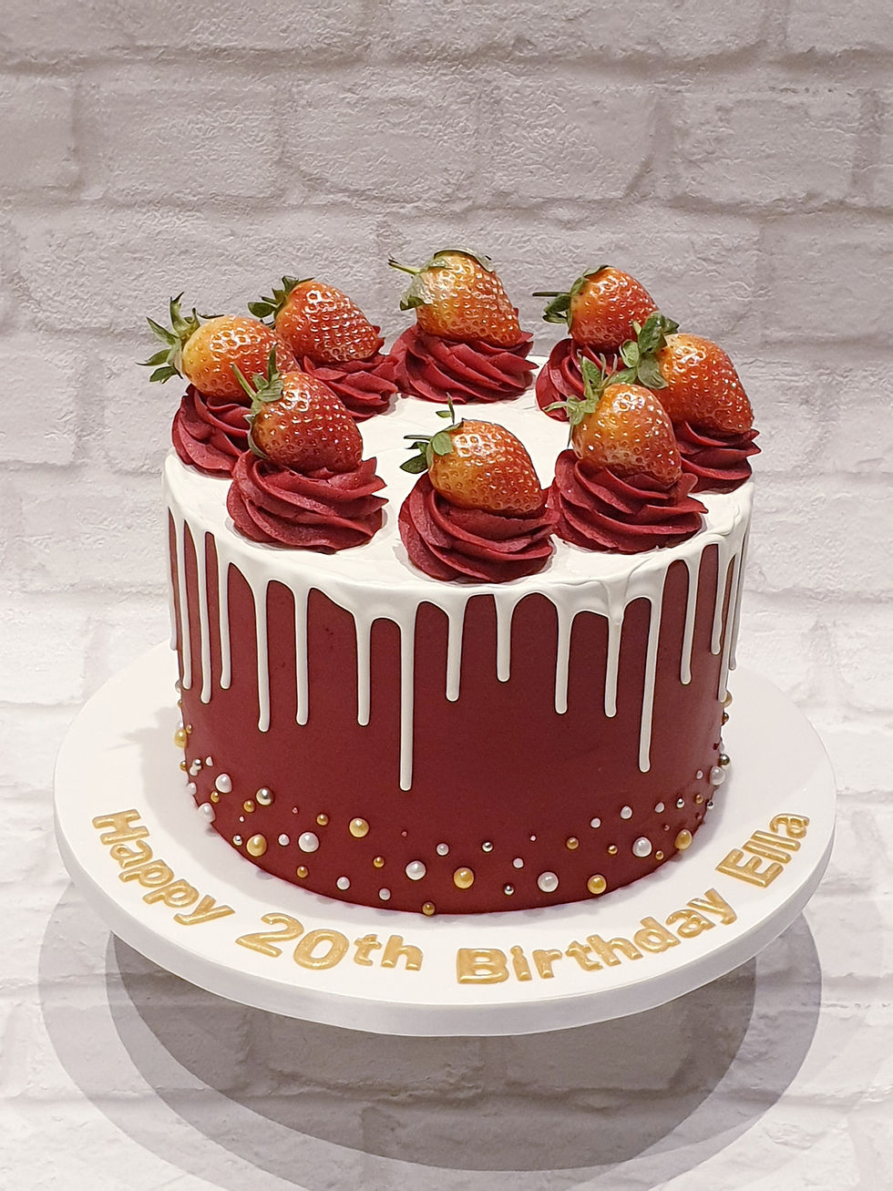 Fresh Fruit Drip Birthday Cake