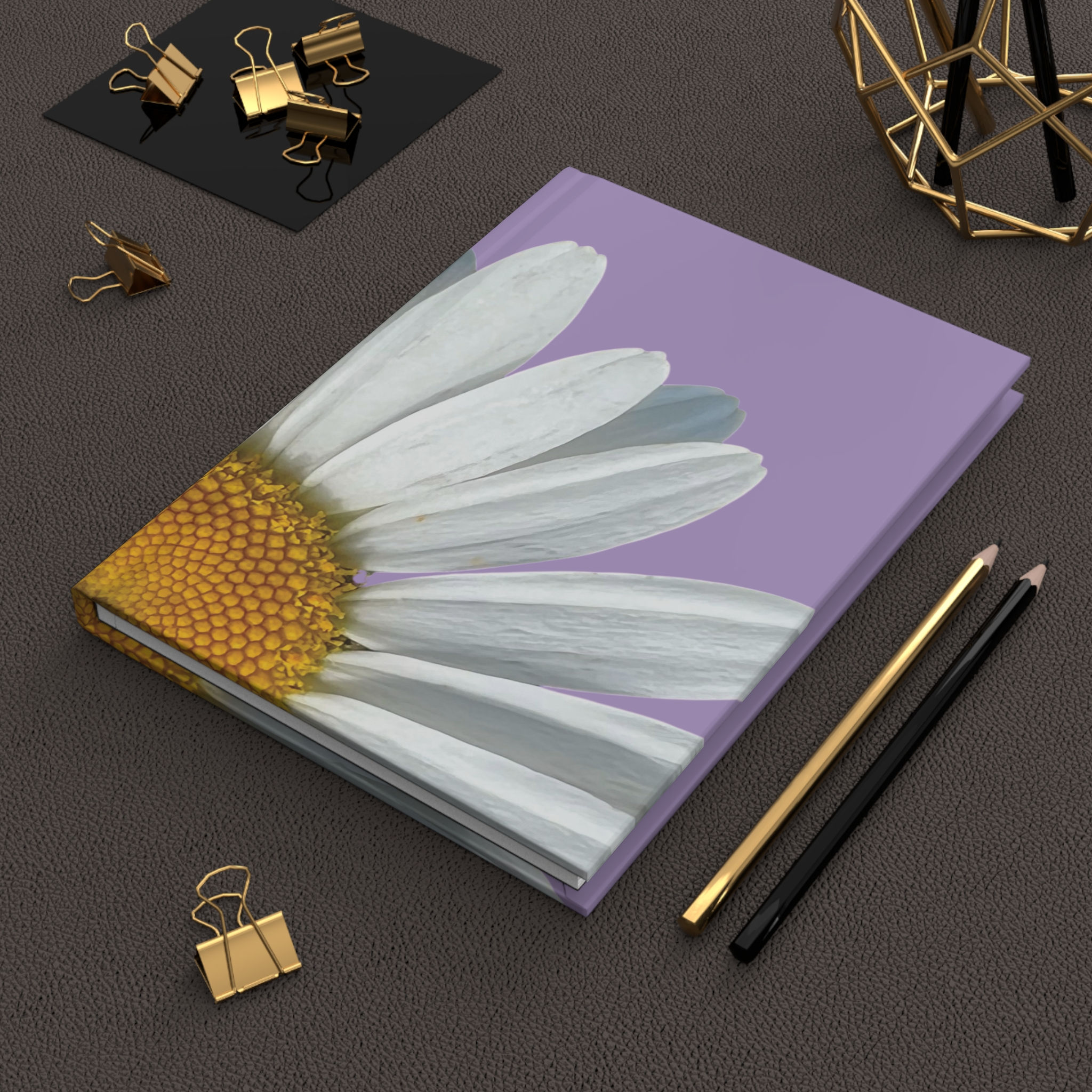 daisy hardcover journal | soft violet