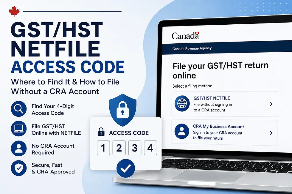 GST/HST NETFILE Access Code: Where to Find It and How to File Without a CRA Account