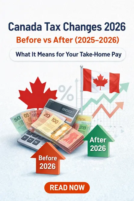 Canada tax changes 2026 before vs after comparison showing impact on take-home pay