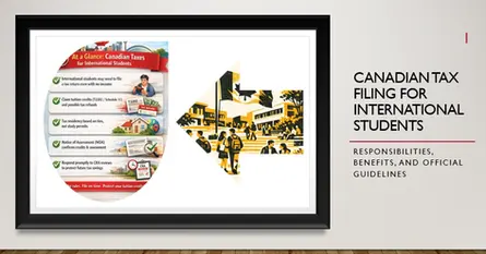 Canadian tax filing for international students, covering responsibilities, benefits, and official CRA guidelines