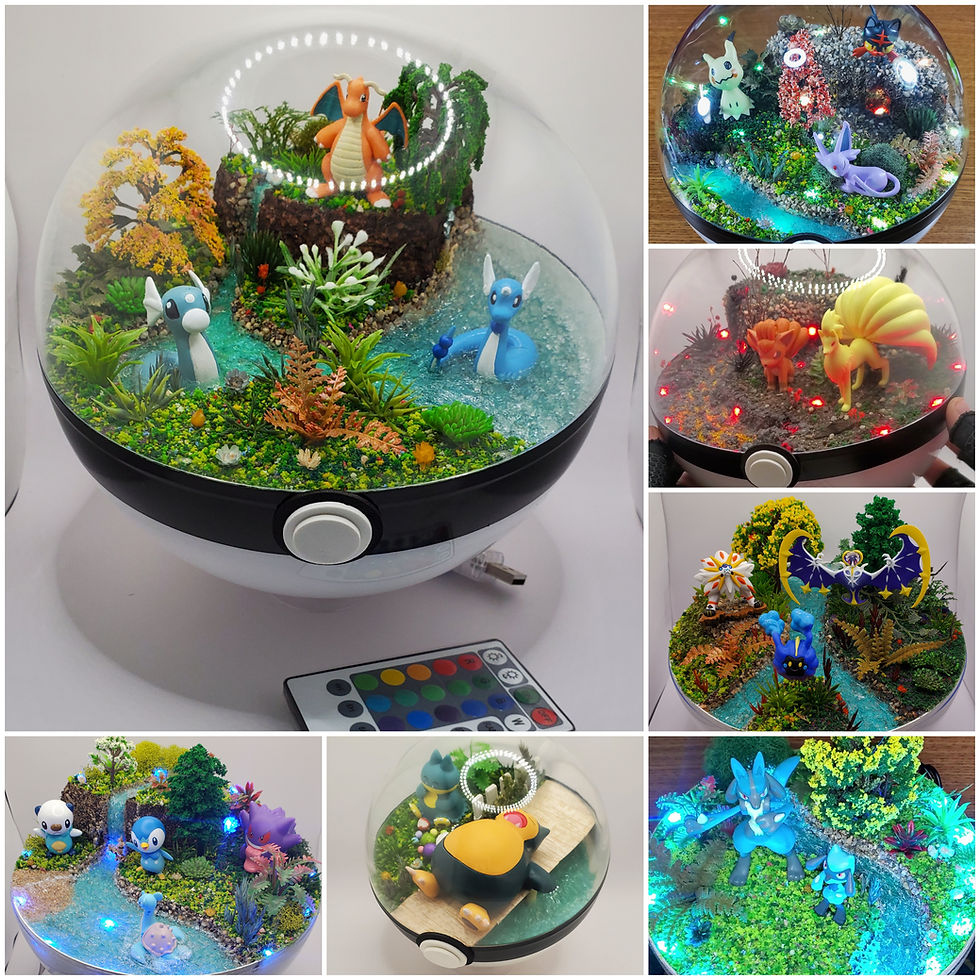 8in Poke'rarium, pokemon pokeball terrarium