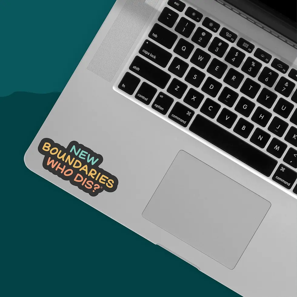 Thumbnail: New Boundaries Who Dis - Funny Mental Health Sticker