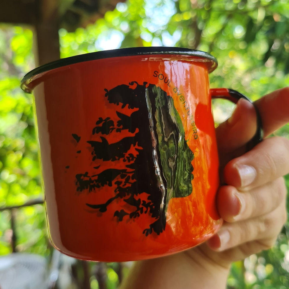 Thumbnail: ENAMELLED STEEL MUG "Adventure like a girl"