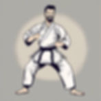 A happy ju-jitsu teacher standing and doing a movement.jpg