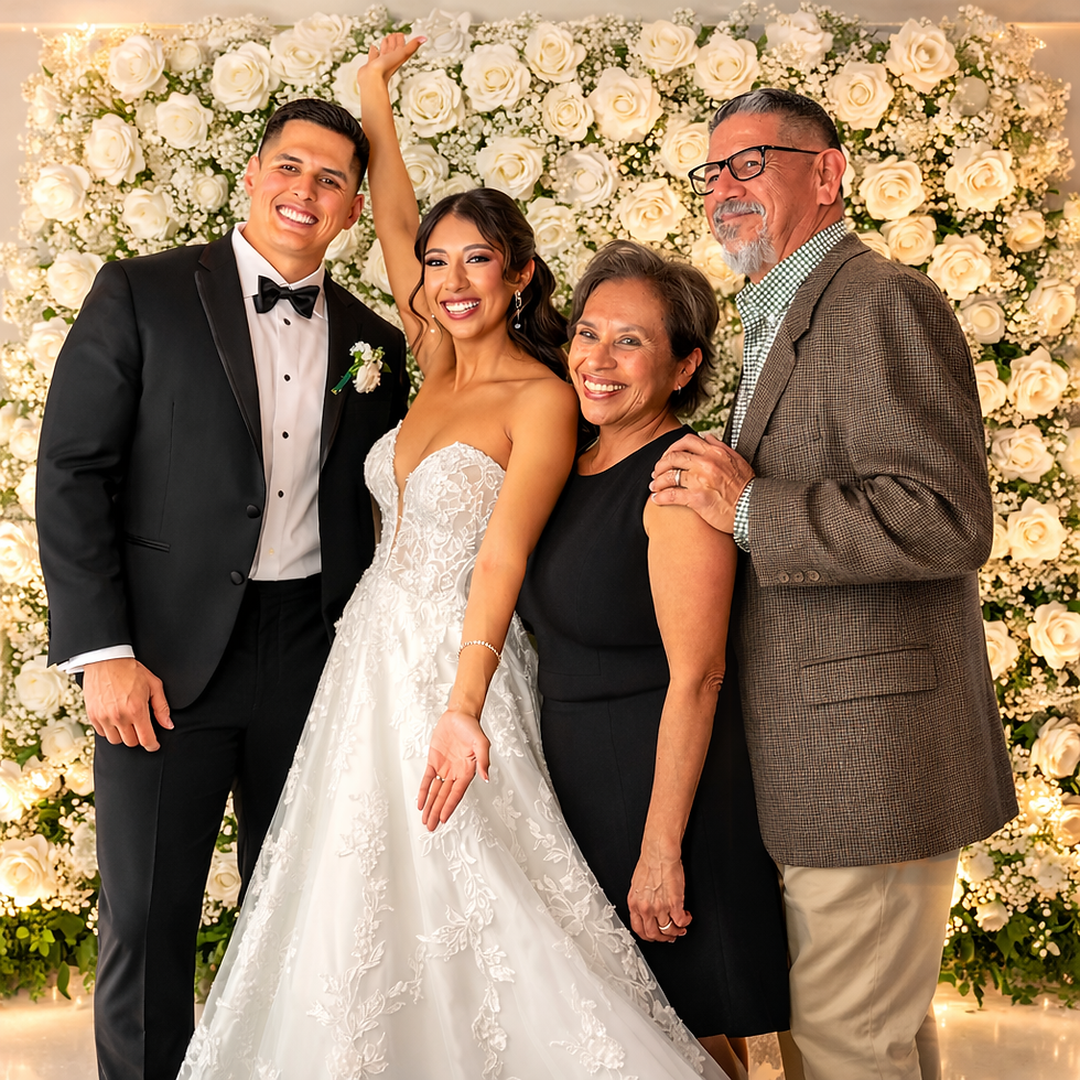 WEDDING PHOTO BOOTH FLORAL BACKDROP