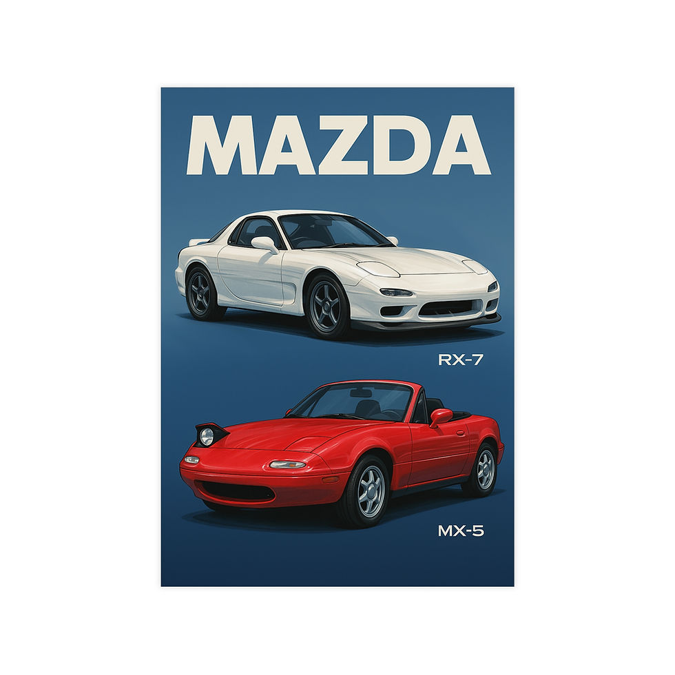 Mazda Rx7 & Mx5 Poster
