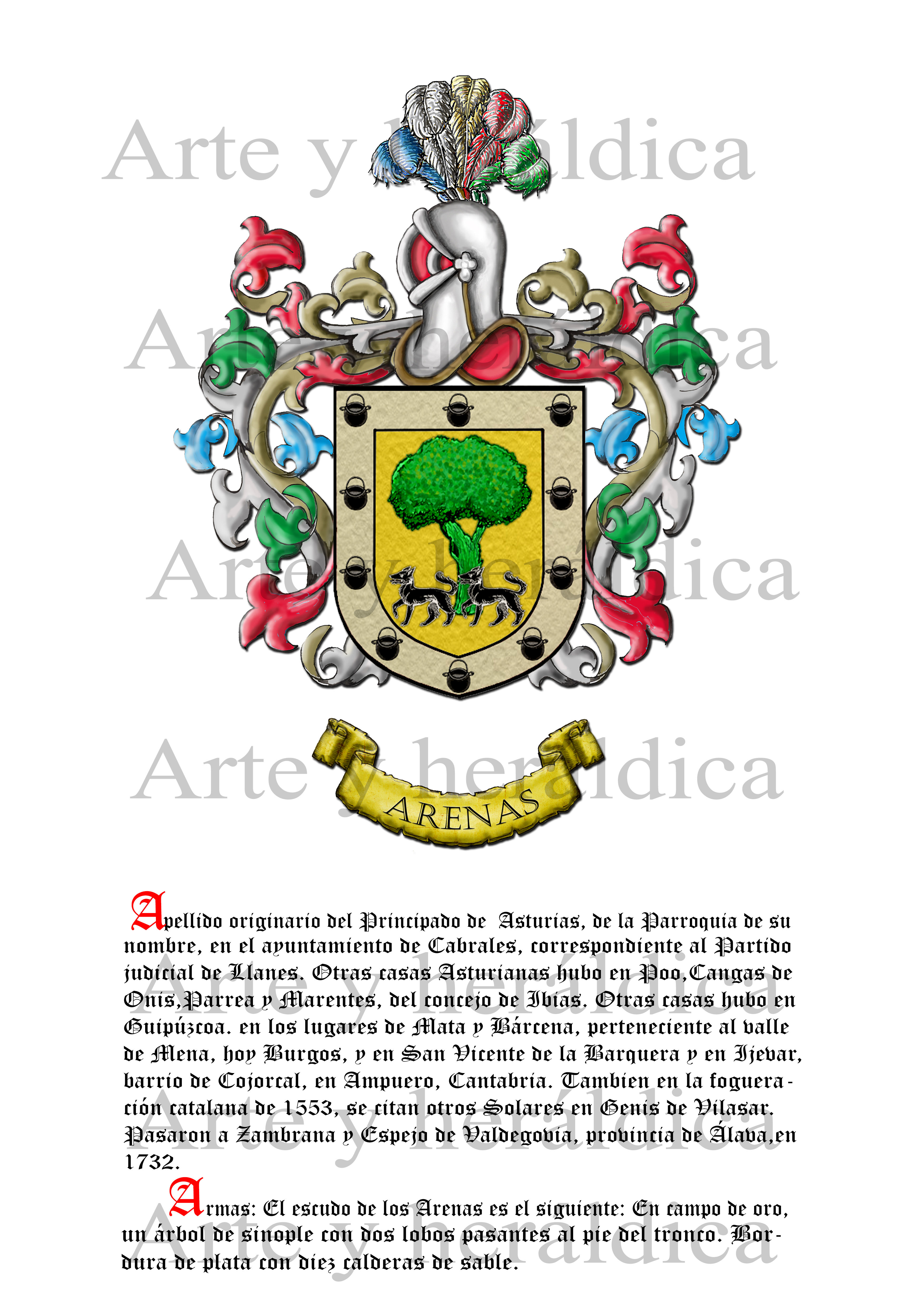 Arenas con escudo y leyenda vintage PDF