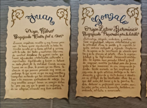 Miniatura: Nombre pintado a mano  ( pergamino) con origen 