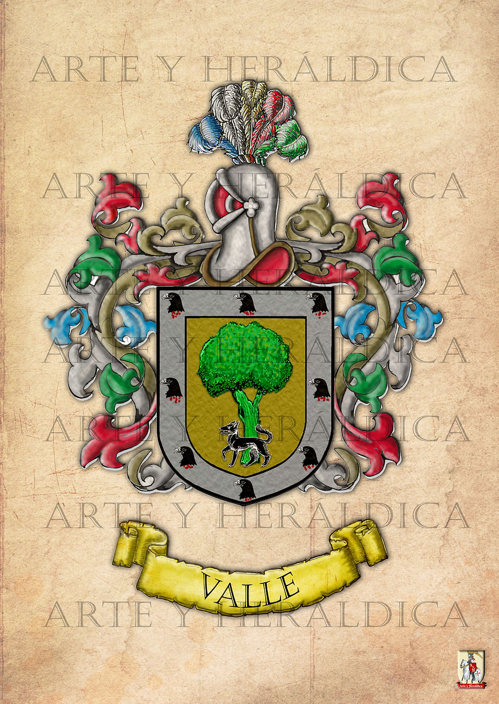 escudo del apellido Valle