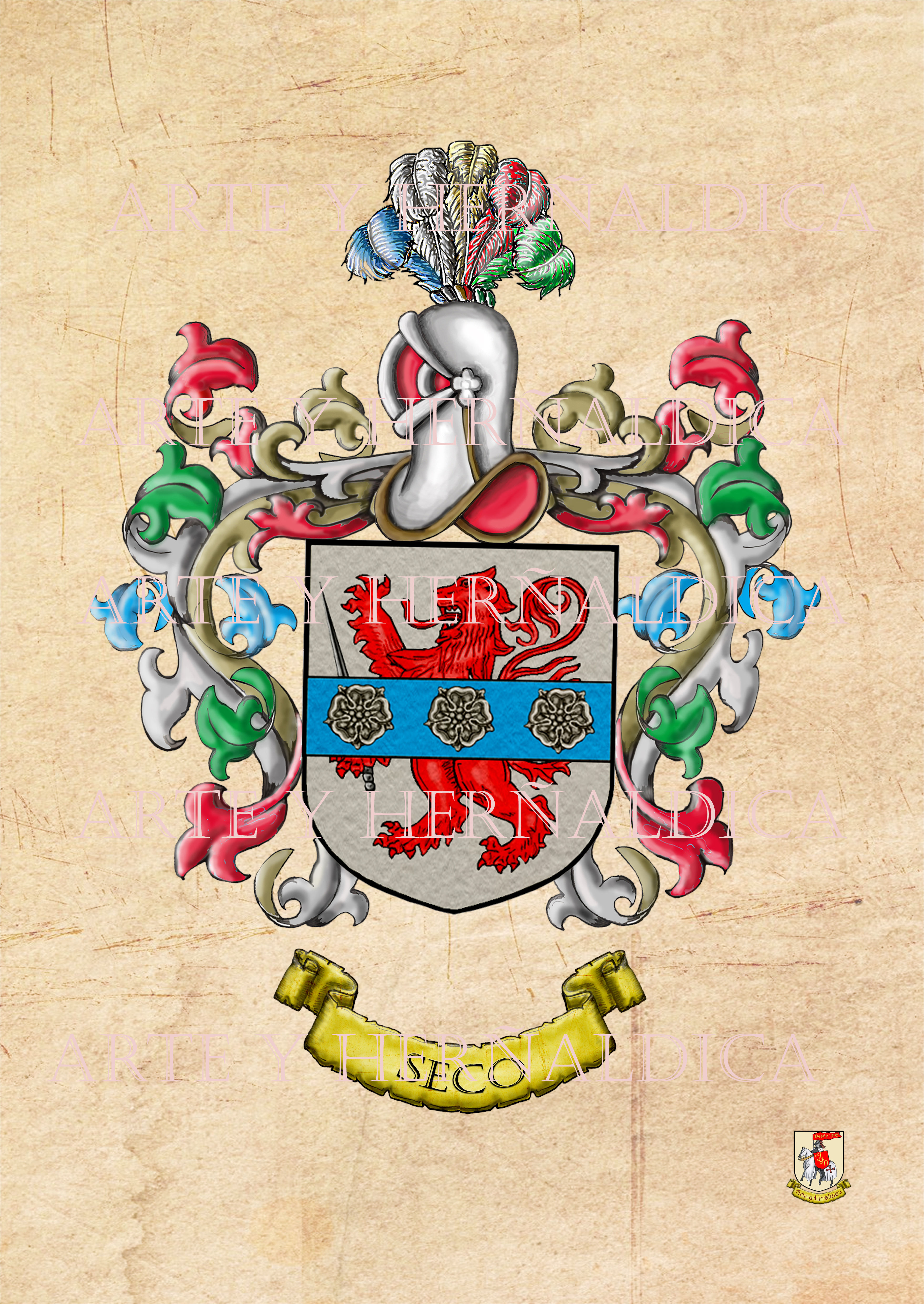 Seco escudo vintage en PDF