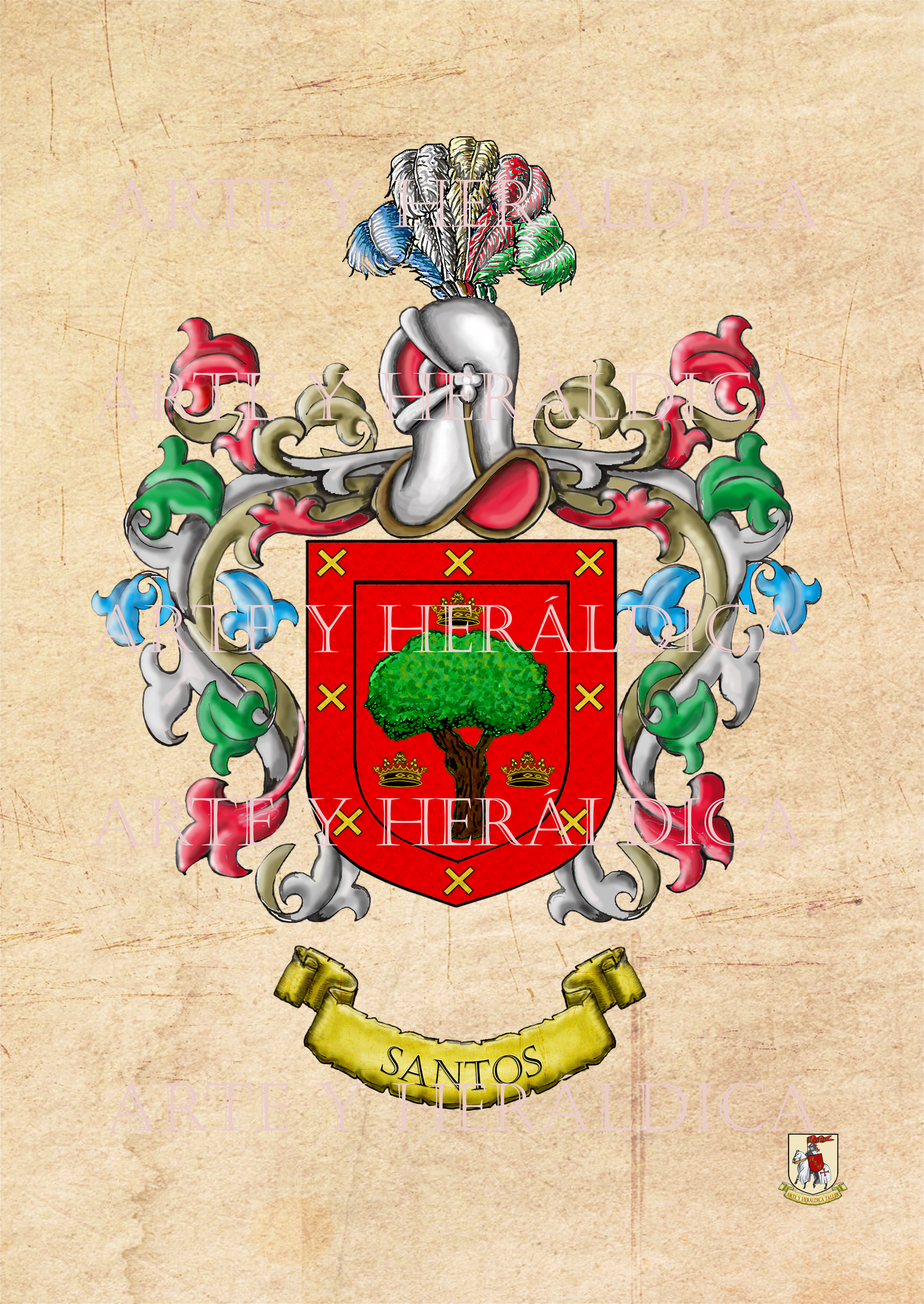 Santos escudo vintage en PDF