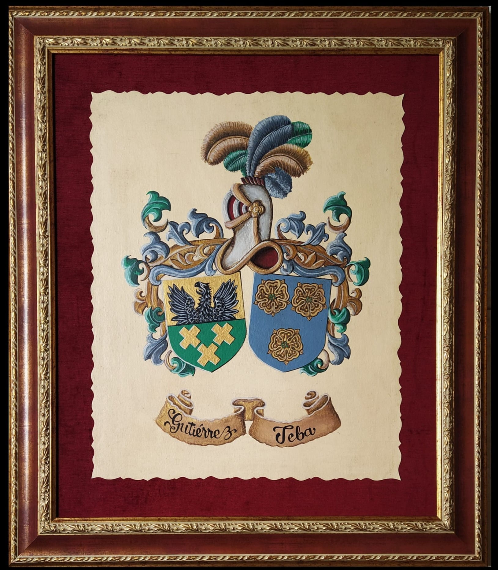 Cuadro heráldico por encargo (modelo vintage 3)