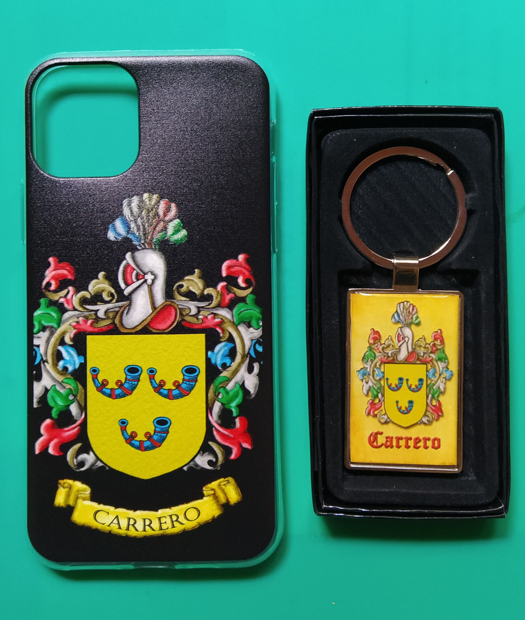 fundas movil con escudo apellido