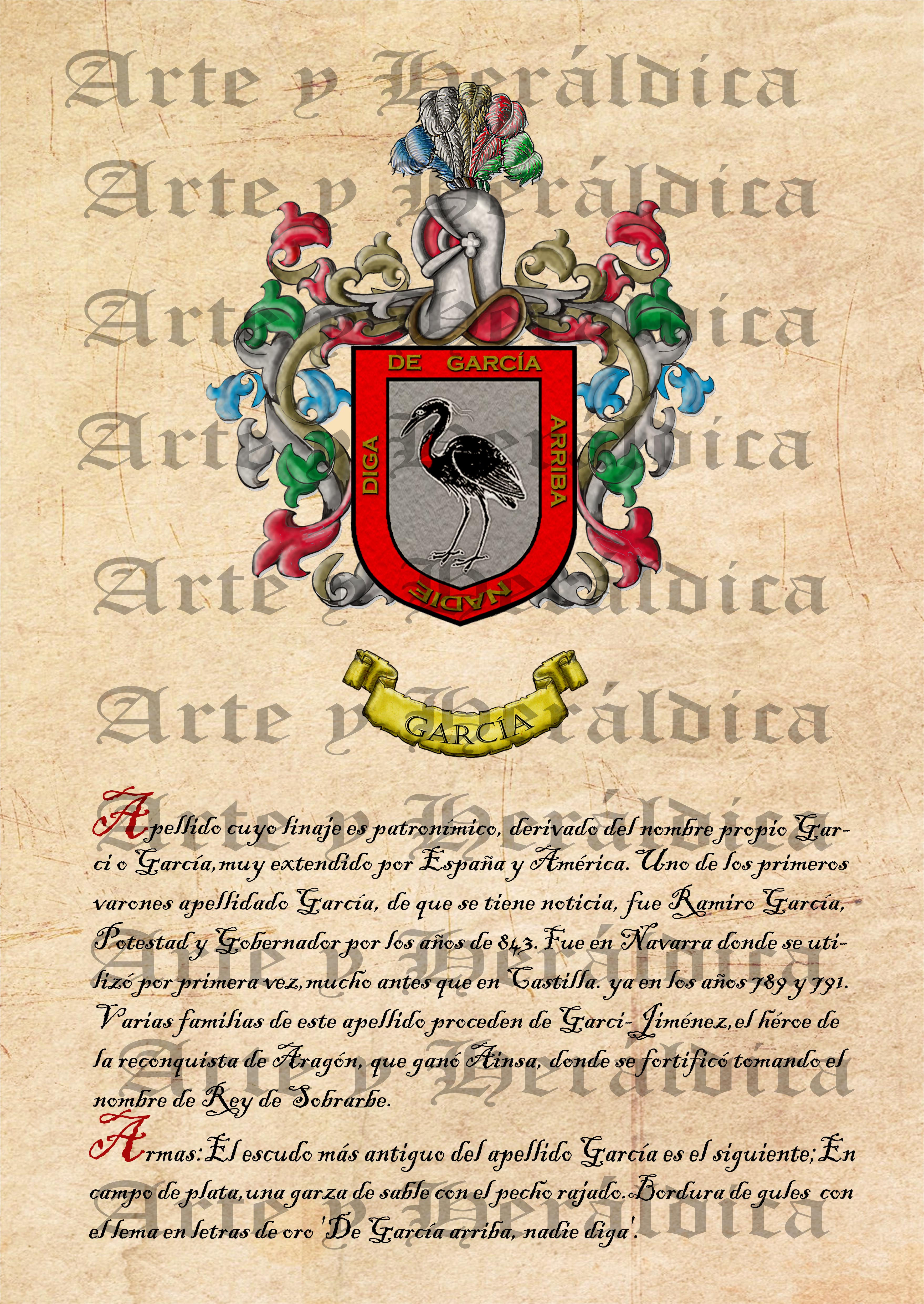 García escudo con leyenda vintage (fondo) PDF