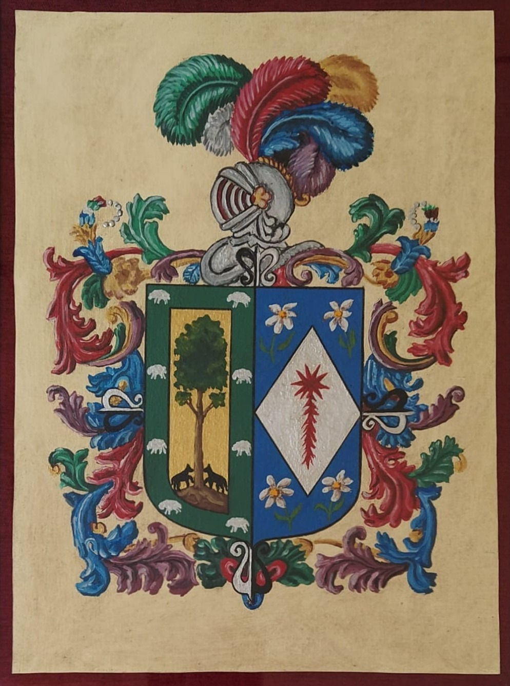 Escudo pintado a mano modelo 1