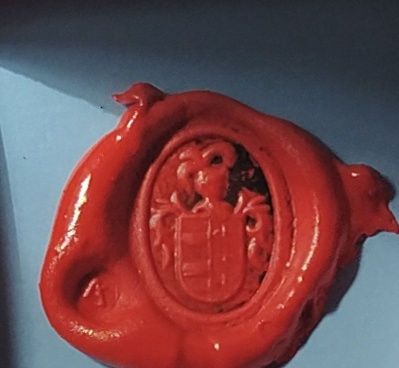 Miniatura: Anillo de plata de Ley con escudo grabado en ágata  14X10 mm 