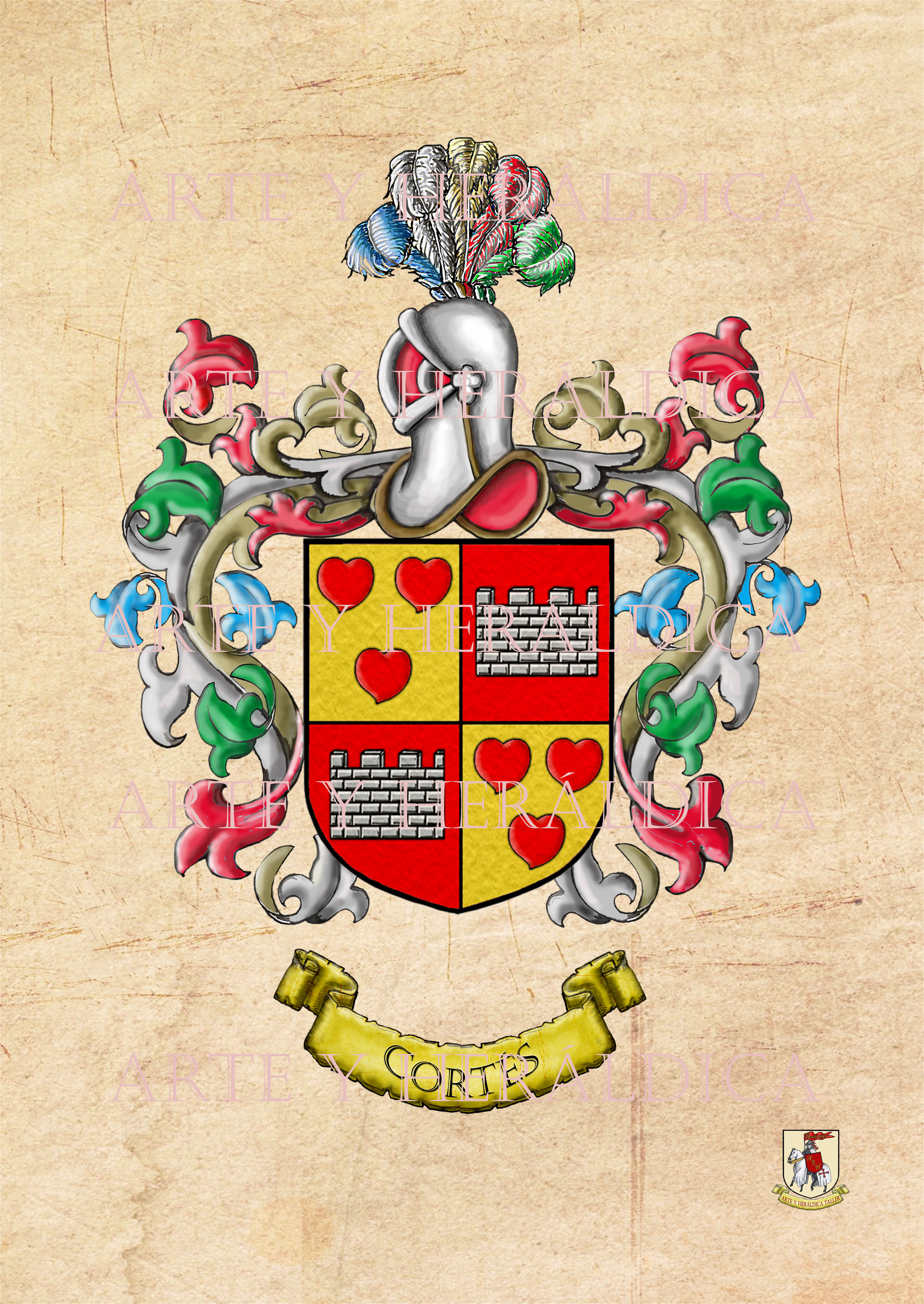 Cortés escudo vintage en PDF