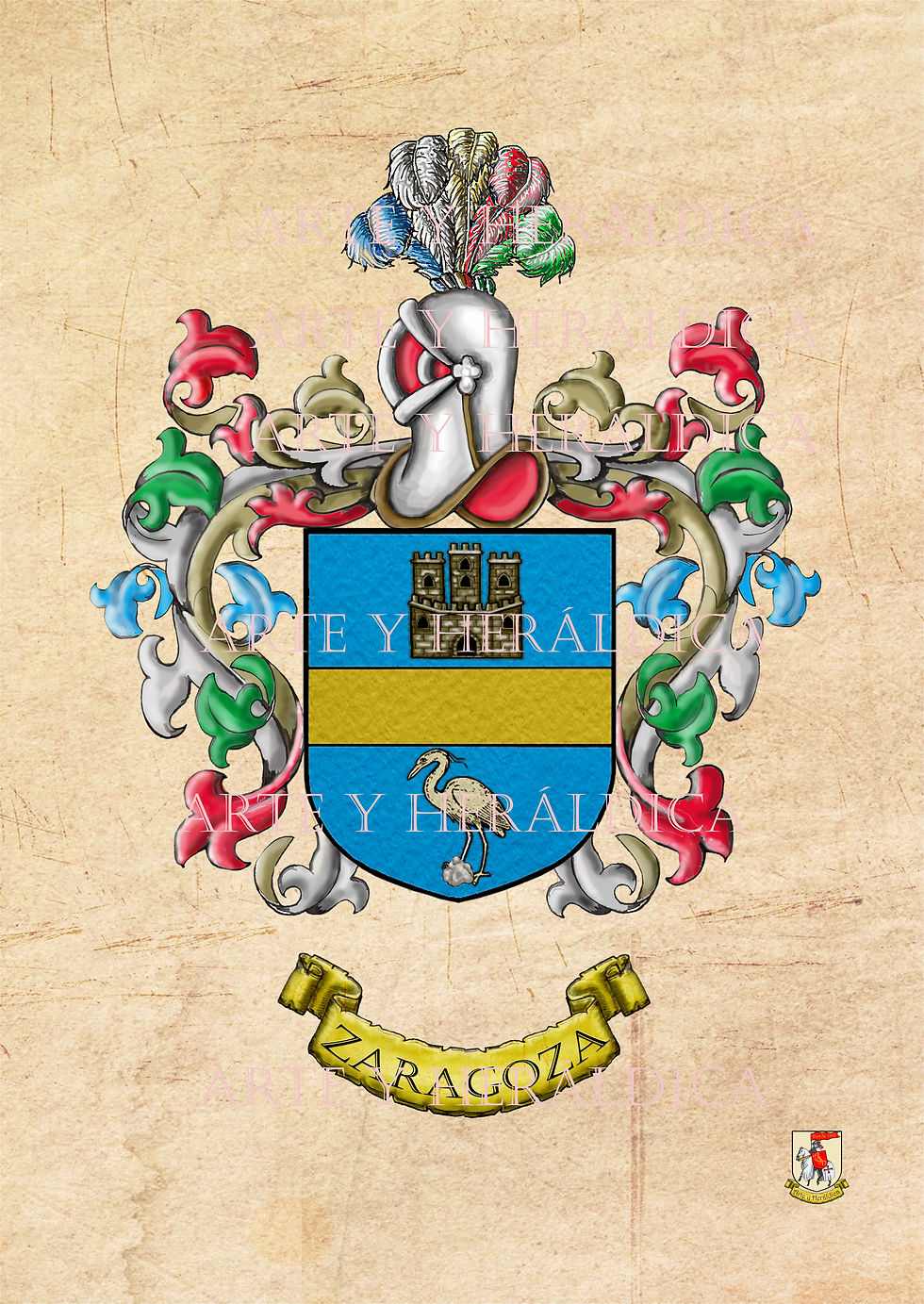 escudo del apellido zaragoza