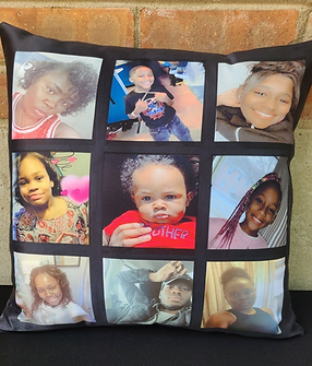 Personalized family-photo collage pillow