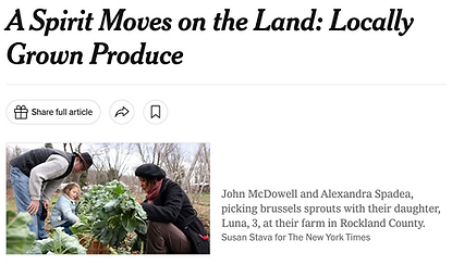 Spadea family featured in new york times article local grown food and botanical
